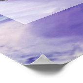 Fügen Sie Ihre Lila Abstrakte Alkoholtinte hinzu. Poster (Ecke)