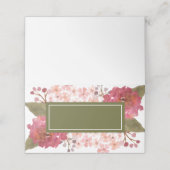 Fügen Sie Ihre Lila Farbflora hinzu Platzkarte (Außenseite Aufgefaltet)