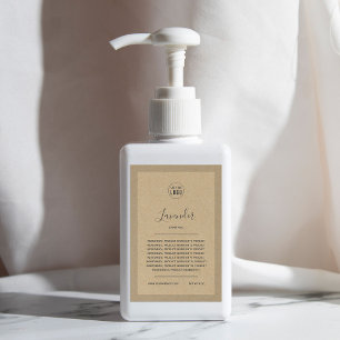 Fügen Sie Ihre Logo-Border-Ingredienzen Liste Kraf Weinetikett