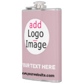 Fügen Sie Ihre Logo-Business individuell anpassbar Flachmann (Links)