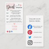 FÜGEN SIE IHRE LOGO-CARE-KARTEN HINZU VISITENKARTE (Vorne/Hinten)