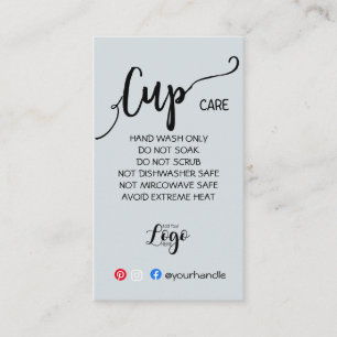 Fügen Sie Ihre Logo-Cup-Betreuungskarten hinzu, di Visitenkarte