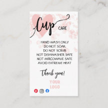 FÜGEN SIE IHRE LOGO CUP CARE CARDS EIN
