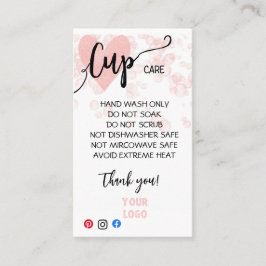 FÜGEN SIE IHRE LOGO CUP CARE CARDS EIN VISITENKARTE