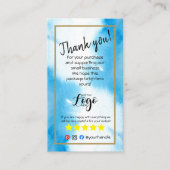 Fügen Sie Ihre LOGO danken Ihnen, um einfügen blau Visitenkarte (Vorderseite)