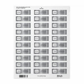 Fügen Sie Ihre Logo-Imitate Silver Metal-Adresse h (Vorne)