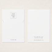 Fügen Sie Ihre Logo-Karte mit der einfachen Schmuc (Vorne & Hinten)