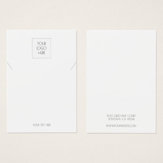 Fügen Sie Ihre Logo-Karte mit der einfachen Schmuc (Vorne & Hinten)