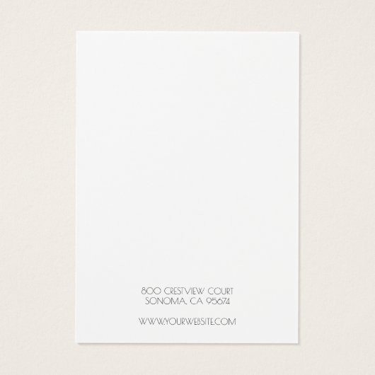 Fügen Sie Ihre Logo-Karte mit der einfachen Schmuc (Rückseite)