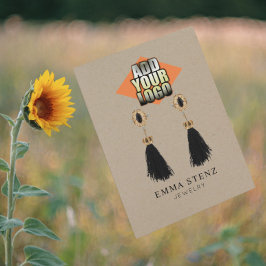 Fügen Sie Ihre Logo-Kraft-Ohrring-Schmuckkarte hin Visitenkarte