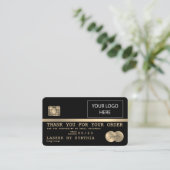 Fügen Sie Ihre Logo-Kreditkarte Vielen Dank für Ih Visitenkarte (Stehend Vorderseite)