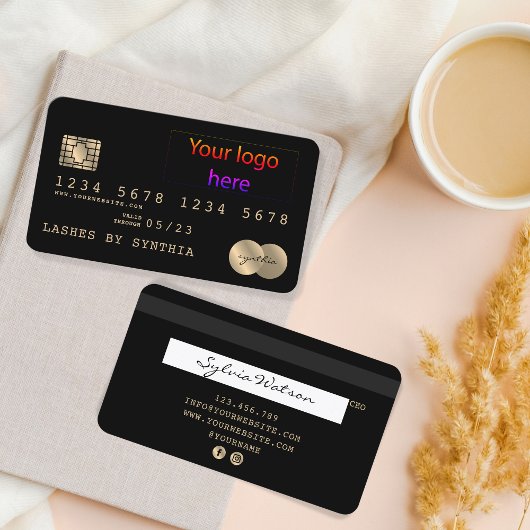 Fügen Sie Ihre Logo-Kreditkartenstil hinzu Visitenkarte