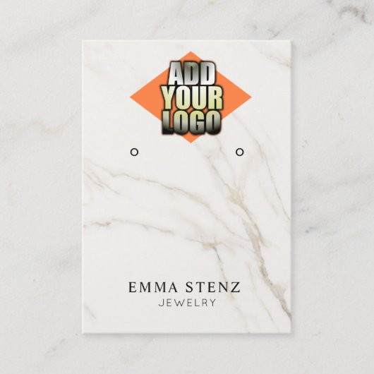 Fügen Sie Ihre Logo-Marmorkarte mit der Schmuckmar Visitenkarte (Vorderseite)