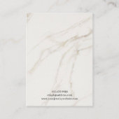 Fügen Sie Ihre Logo-Marmorsklemme-Schmuckkarte hin Visitenkarte (Rückseite)