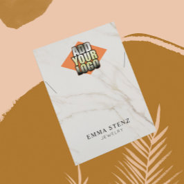 Fügen Sie Ihre Logo-Marmorsklemme-Schmuckkarte hin Visitenkarte