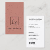 FÜGEN SIE IHRE LOGO MINIMAL TERRACOTTA KERAMIK TEX VISITENKARTE (Vorne/Hinten)