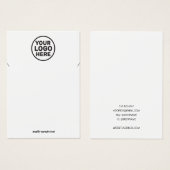 Fügen Sie Ihre Logo-Nekklace-Juwelier-Display-Kart (Vorne & Hinten)