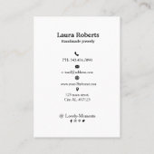 Fügen Sie Ihre Logo-Ohrsichtkarte hinzu Visitenkarte (Rückseite)