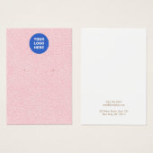 Fügen Sie Ihre Logo-Pink-Muster-Erkersichtkarte hi (Vorne & Hinten)