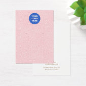 Fügen Sie Ihre Logo-Pink-Muster-Erkersichtkarte hi (Schreibtisch)