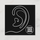 Fügen Sie Ihre Logo-Schmuck Ohrringe Black Display Telefonnummerkarte (Vorderseite)