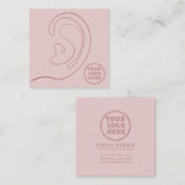 Fügen Sie Ihre Logo-Schmuck-Ohrringe Pink-Display- Telefonnummerkarte (Vorne/Hinten)