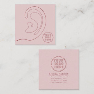 Fügen Sie Ihre Logo-Schmuck-Ohrringe Pink-Display- Telefonnummerkarte
