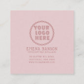 Fügen Sie Ihre Logo-Schmuck-Ohrringe Pink-Display- Telefonnummerkarte (Rückseite)