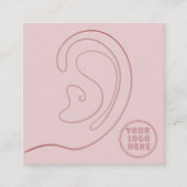 Fügen Sie Ihre Logo-Schmuck-Ohrringe Pink-Display- Telefonnummerkarte (Vorderseite)