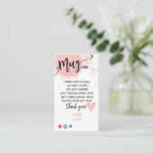 FÜGEN SIE IHRE LOGO TASSE CARE CARDS HINZUFÜGEN VISITENKARTE (Stehend Vorderseite)