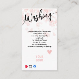 FÜGEN SIE IHRE LOGO WASHING CARE CARDS EIN VISITENKARTE