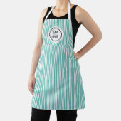 Fügen Sie Ihre Logobackkochen Aquamarin hinzu Schürze (InSitu)