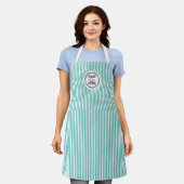 Fügen Sie Ihre Logobackkochen Aquamarin hinzu Schürze (Getragen)