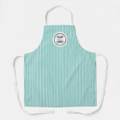 Fügen Sie Ihre Logobackkochen Aquamarin hinzu Schürze (Vorderseite)
