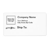 Fügen Sie Ihre Logofirmenversandzeichen hinzu (Vorne)