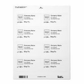 Fügen Sie Ihre Logofirmenversandzeichen hinzu (Vorne)