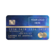 Fügen Sie Ihre Logokarte Gold und Navy hinzu