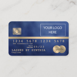 Fügen Sie Ihre Logokarte Gold und Schwarz hinzu Visitenkarte