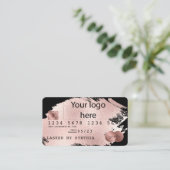 Fügen Sie Ihre Logokarte Styling Rose Gold Splash Visitenkarte (Stehend Vorderseite)