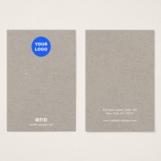 Fügen Sie Ihre Logokombination mit schwarzer Anzei (Vorne & Hinten)