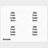 Fügen Sie Ihre Logos für Firmenlogo-Aufkleber hinz Ovaler Aufkleber (Blatt)