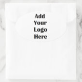 Fügen Sie Ihre Logos für Firmenlogo-Aufkleber hinz Ovaler Aufkleber (Tasche)