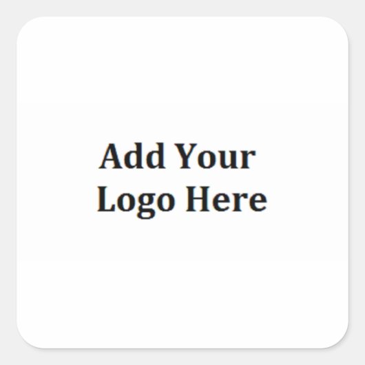 Fügen Sie Ihre Logos für Firmenlogo-Aufkleber hinz Quadratischer Aufkleber (Vorderseite)