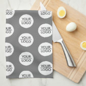 Fügen Sie Ihre Logos Moderne Musterfirma Werbeakti Geschirrtuch (Viertel Falte)