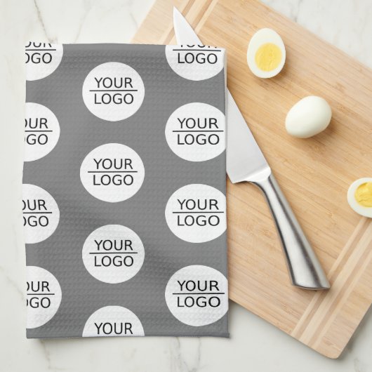 Fügen Sie Ihre Logos Moderne Musterfirma Werbeakti Geschirrtuch (Viertel Falte)