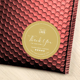 Fügen Sie Ihre Logos Social Media Vielen Dank für  Runder Aufkleber