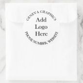 Fügen Sie Ihre Logos und Geschäftsinformationen gr Runder Aufkleber (Tasche)