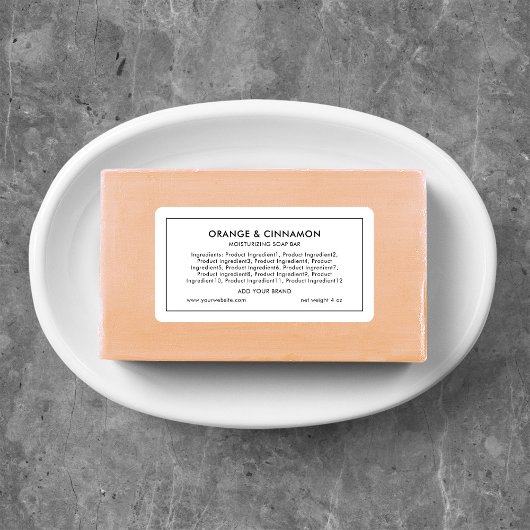 Fügen Sie Ihre Markenbezeichnung Minimalistisch mo Adressaufkleber