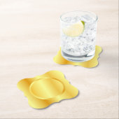 Fügen Sie Ihre Monogram Text Imitate Gold Metallic Untersetzer (Vor Ort)