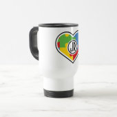 Fügen Sie Ihre Monogramm-Reise/Tasse des Computers Reisebecher (Vorderseite Links)